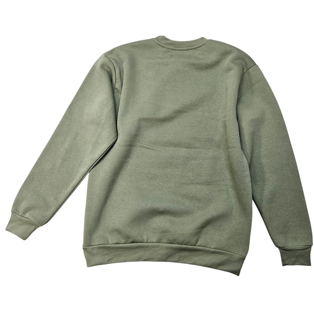 Eighth Avenue New York Men Small Sage Green Textured Crewneck Sweatshirt - Picture 3 of 10